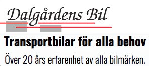 Dalgårdens Bil